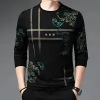 Men's Full Sleeve Mesh T-Shirt, Mixed Cotton, Sizes M to XL