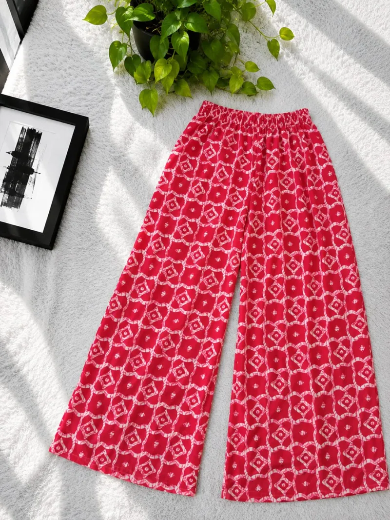 Women's Free Size Linen Palazzo Trousers, 26-27 Inch Hem, 6 Colours