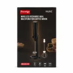 Prestige Mukt 2-in-1 Rechargeable Coffee Foamer & Milk Frother – 3-Speed Wireless Electric Handheld Whisk with Stand & Type-C Charging for Coffee, Eggs & Shakes
