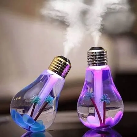 Bulb Humidifier with LED Colour-Changing Night Light