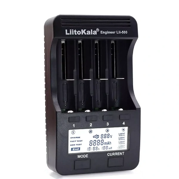 Liitokala Engineer Lii-500 4-Slot LCD Smart Universal Battery Tester Charger