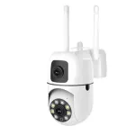 New V380 Mini Indoor PTZ Dual Lens Camera 4MP HD Smart Home WiFi Security for Baby Monitor Indoor Network Dual Lens Camera