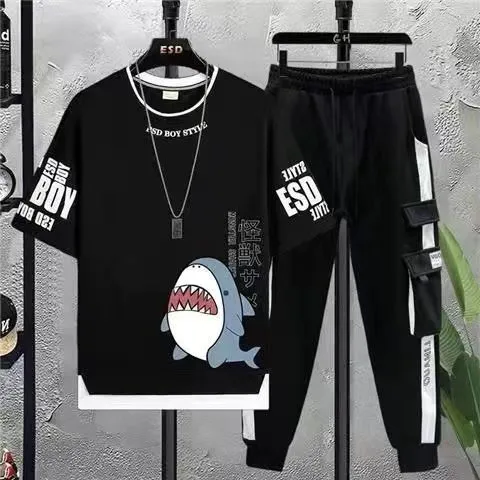 Men's Half Sleeve Jersey T-Shirt and Trouser Set, 6 Colours