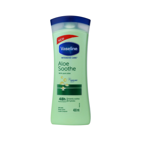 Vaseline Intensive Care Aloe Soothe 48H  Moisturisation Body Lotion 400ml (South Africa)