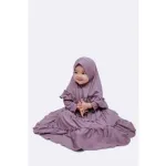 Kids Cherry Fabric Borka Full Set with Hijab, Age 7-12
