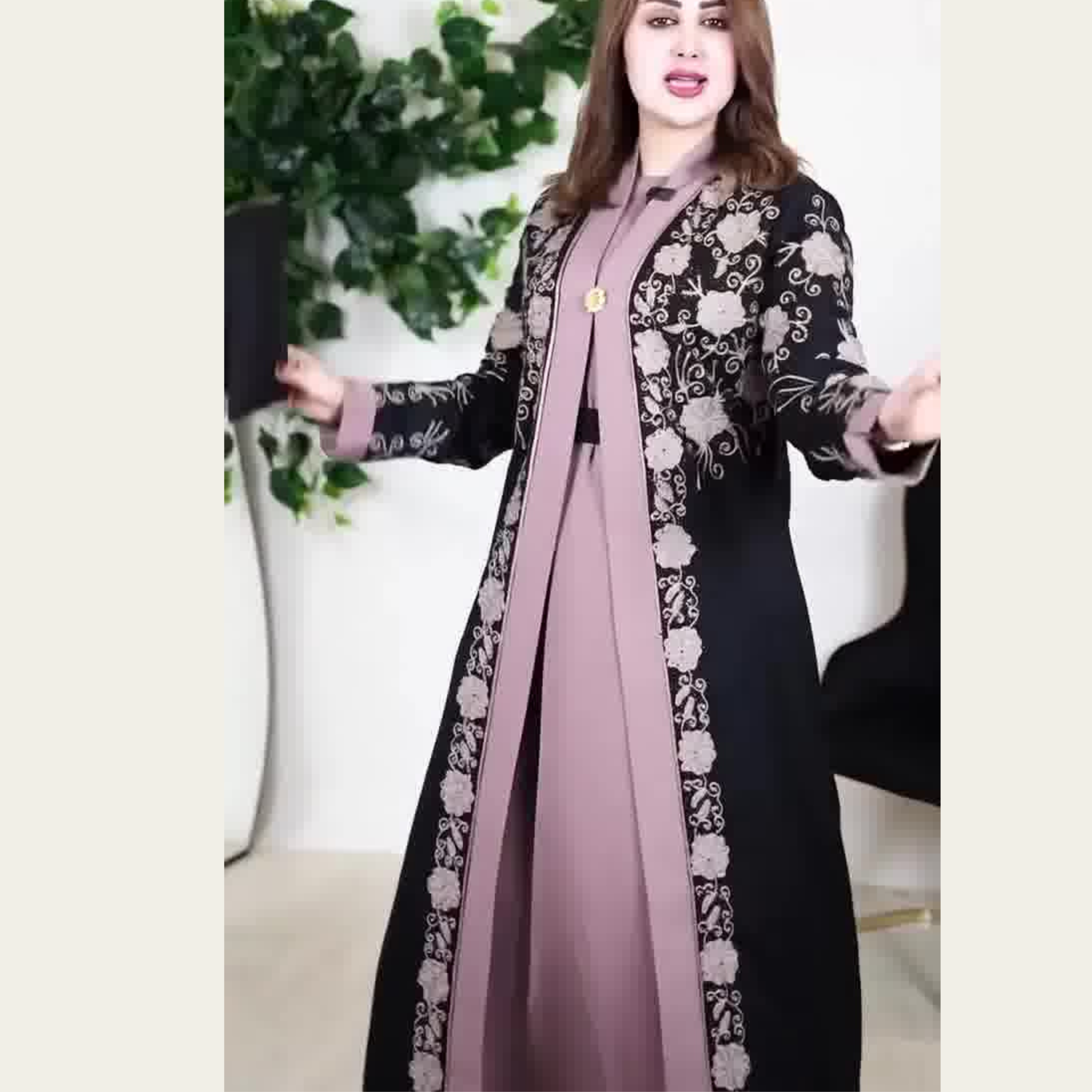 Abaya Koti Borka Dress, Full Embroidery