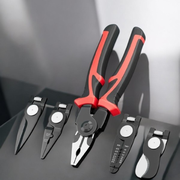 Multifunctional Electrician Pliers 5 in 1 Replaceable Wire Stripping Pliers Wire Cutting Needle Nosed Pliers Special Tools