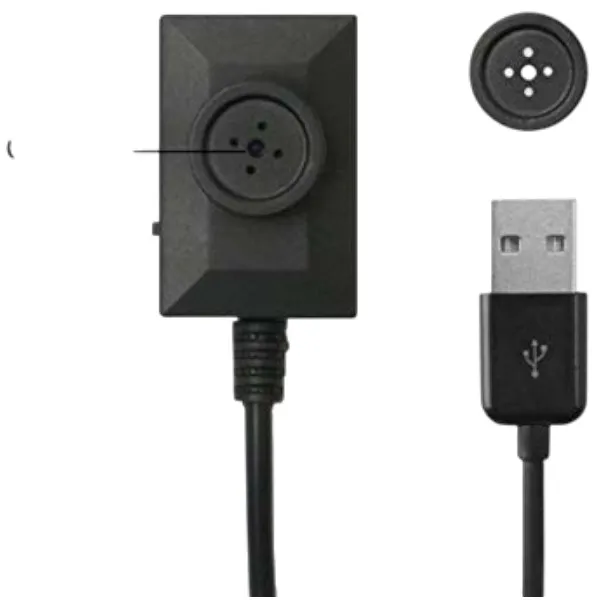 USB Cable Mini Wired Button Spy Hidden Camera Video recording