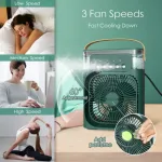 Air Cooling USB Fan with LED Night Light Water Fan