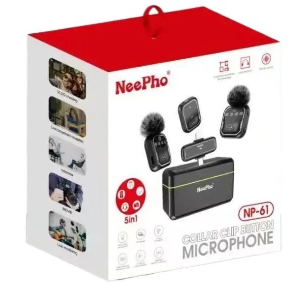 Neepho NP-61 Wireless Microphone For Type-C, iPhone & Camera