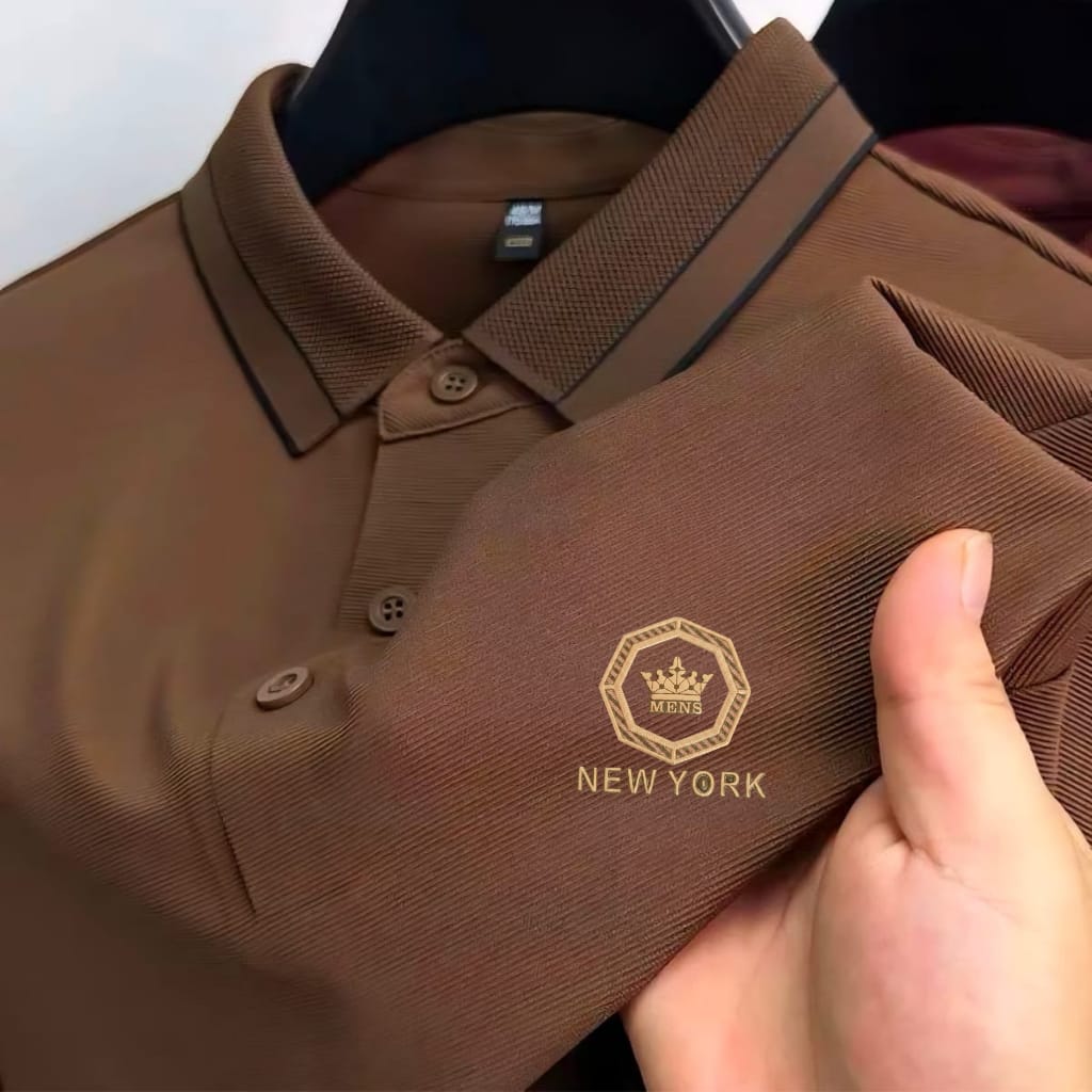 Men's PK Cotton Sticker Logo Polo Shirt, 6 Colour Choices
