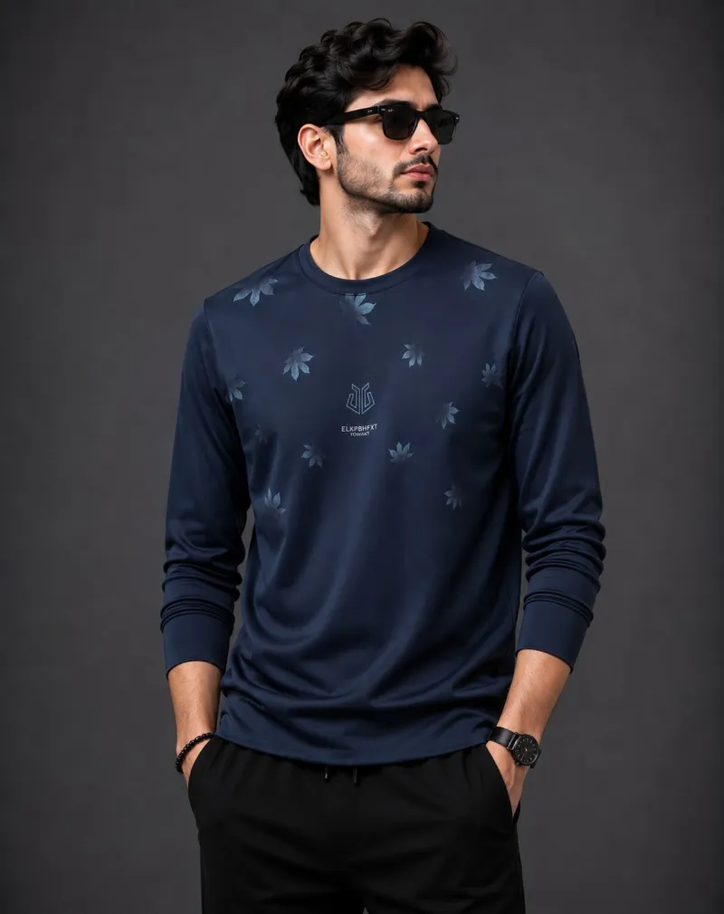 Men's Full Sleeve Polyester T-Shirt in Thin Jersey, 160 GSM