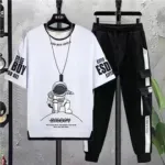 Men's Half Sleeve Jersey T-Shirt and Trouser Set, 6 Colours