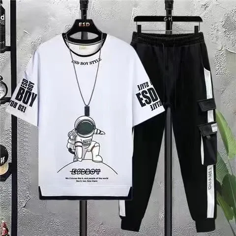 Men's Half Sleeve Jersey T-Shirt and Trouser Set, 6 Colours