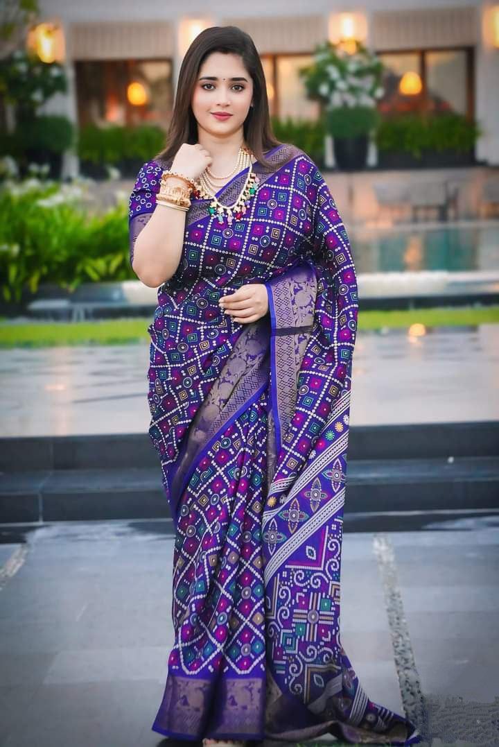 Half Silk Chunri Print Saree with Blouse Piece, 5 Colours
