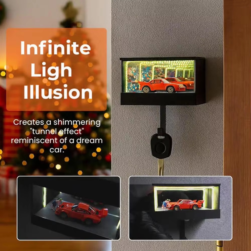 Magical Garage Key Hanger with LED Mini Car Display
