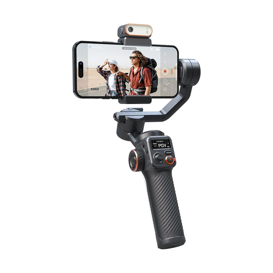 Hohem iSteady M6 Kit AI Phone Gimbal with Magnetic Fill Light, Black