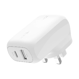 Belkin BoostCharge WCB009myWH 42W PD 3.0 PPS USB & USB-C White Charger (UK)