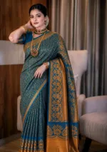 Kanjivaram Katan Saree with Matching Blouse Piece, 3 Colours