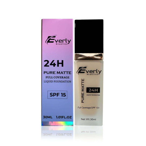 Everly Beauties Pure Matte Full Coverage Foundation - Honey (China)