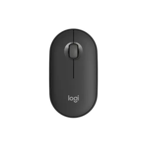 Logitech M350s Pebble Mouse 2, Wireless and Bluetooth Mouse Tonal Graphite Color