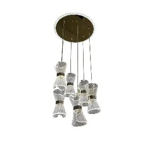 Buy Qulik Diamond-Shaped Hanging LED Chandelier (QL-703) at best price in Bangladesh. Stylish lighting solution for modern homes.