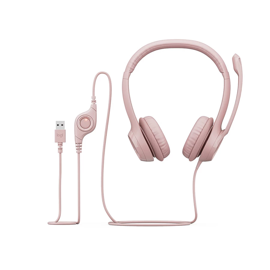 Logitech H390 USB Computer Headset Rose