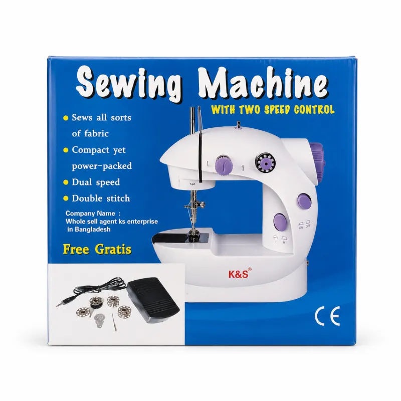 Portable Mini Sewing Machine MLSM-202 with Double Speed and LED Light