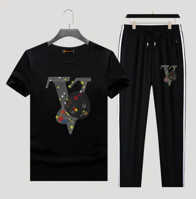 Men's Pure Cotton Tee and 280 GSM Trouser Combo, 6 Colours