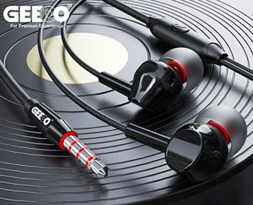 GEEOO X10 In-ear Earphone with Microphone - Blue, free box