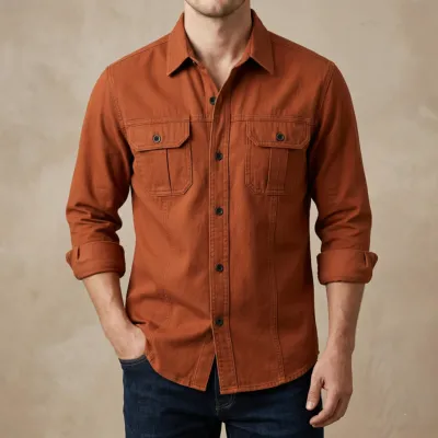 Full sleeves double pocket panel Shirt