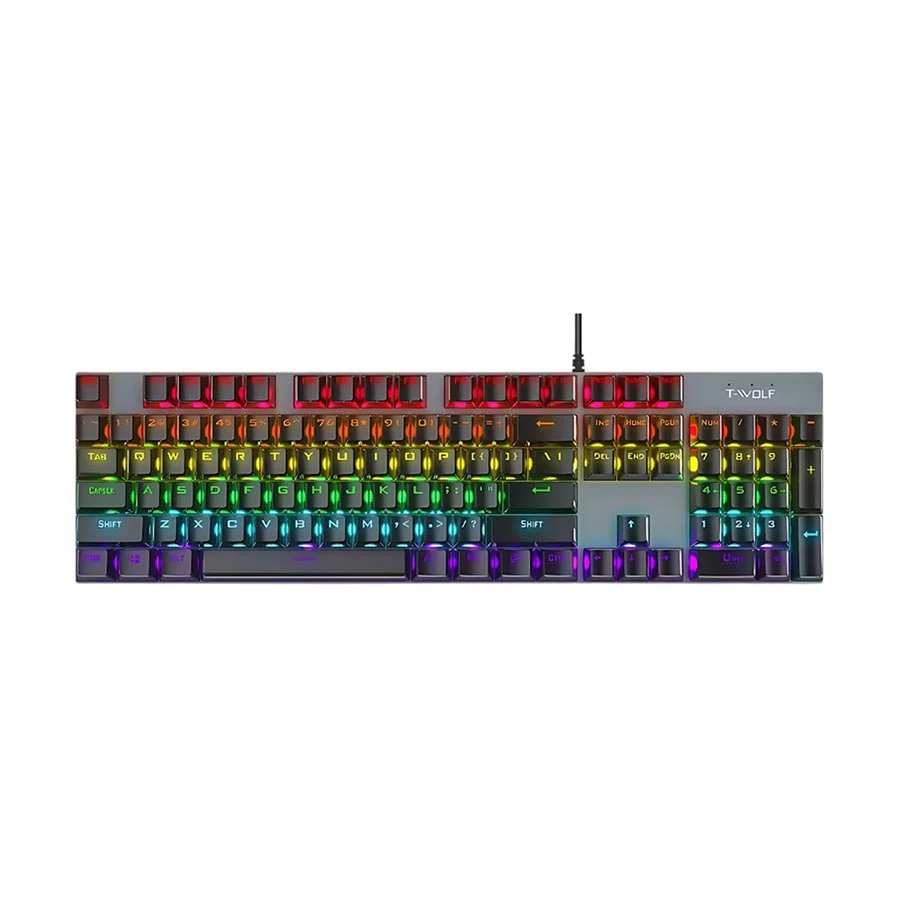 T-Wolf T17 RGB Wired (Blue Switch) Black Mechanical Gaming Keyboard