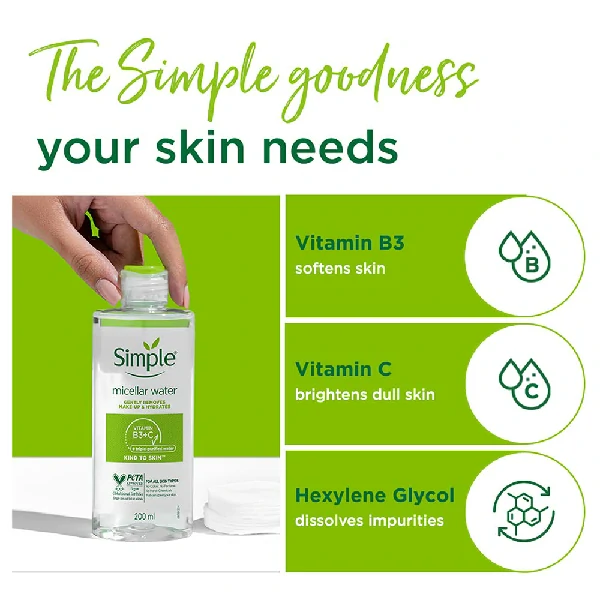 Simple Kind To Skin Micellar Cleansing Water (200ml)