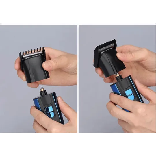 Kemei KM-6330 3-in-1 Rechargeable Hair Trimmer, Electric Shaver & Nose Clipper Grooming Kit For Men – Universal Voltage, 60 Min Runtime