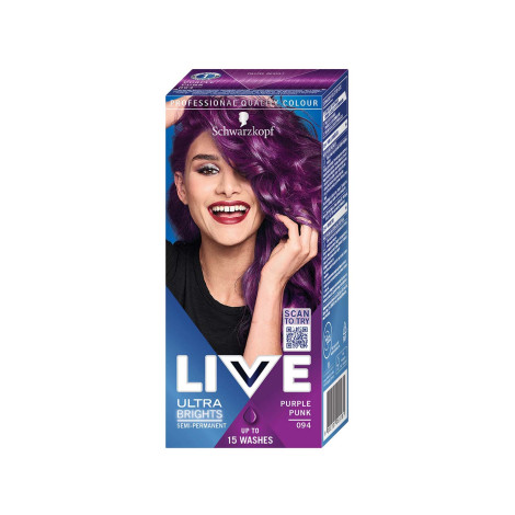 Schwarzkopf Live Ultra Brights Semi-Permanent Colour - 094 Purple Punk (Slovenia)