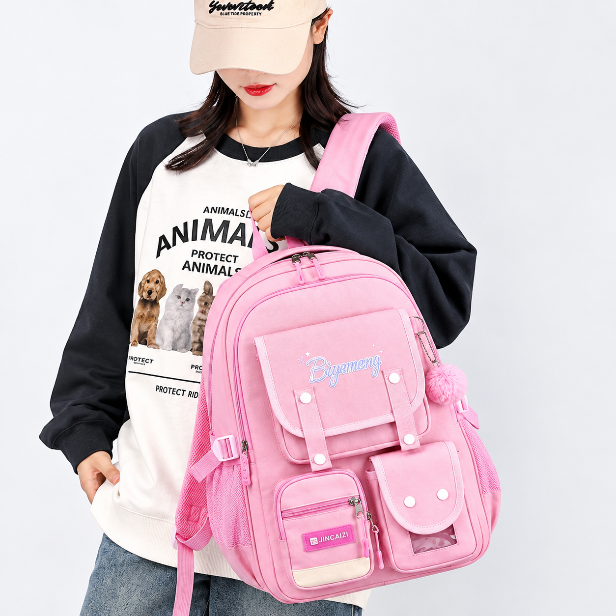 Lunara / Bigemeng Premium Casual Kids Backpack - Pink