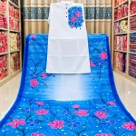 Hand-Painted Couple Set – Half Silk Saree & Dupion Silk Panjabi