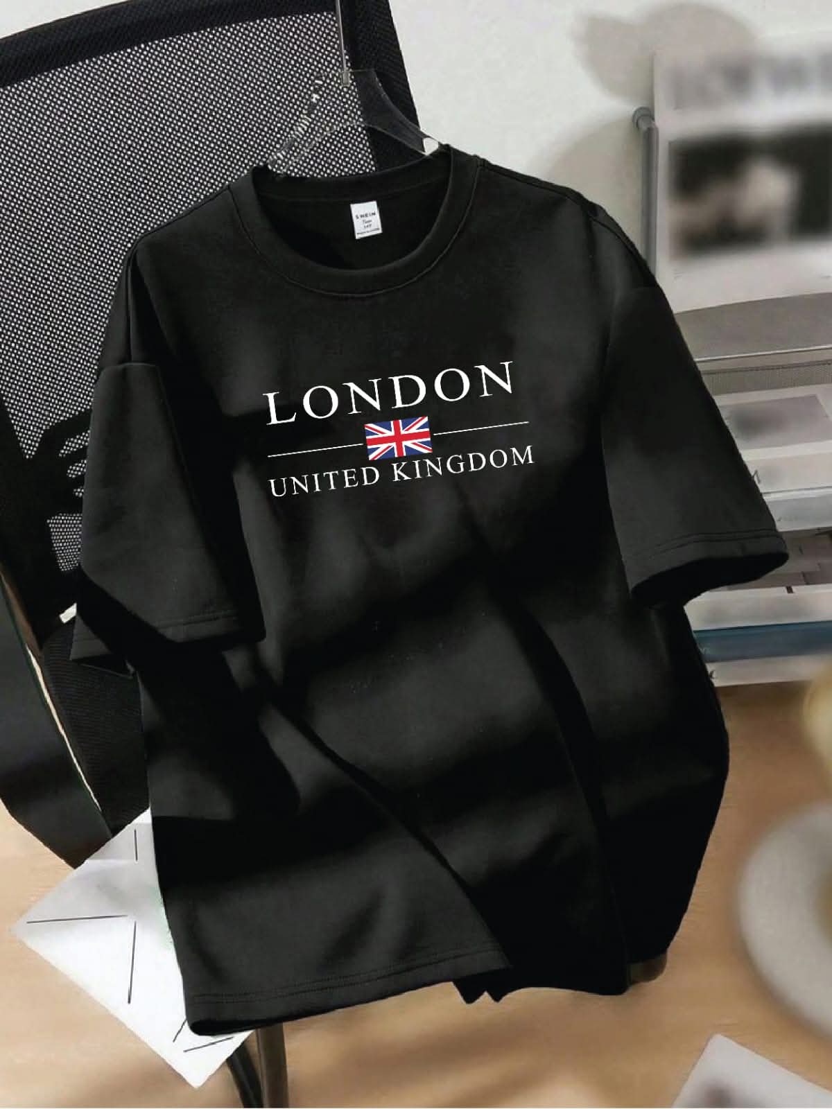 Oversized Drop Shoulder T-Shirt in Pure Cotton, DTF Print, Unisex