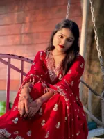 Fox Georgette Sequin Three Piece with Sharara, 6 Colours