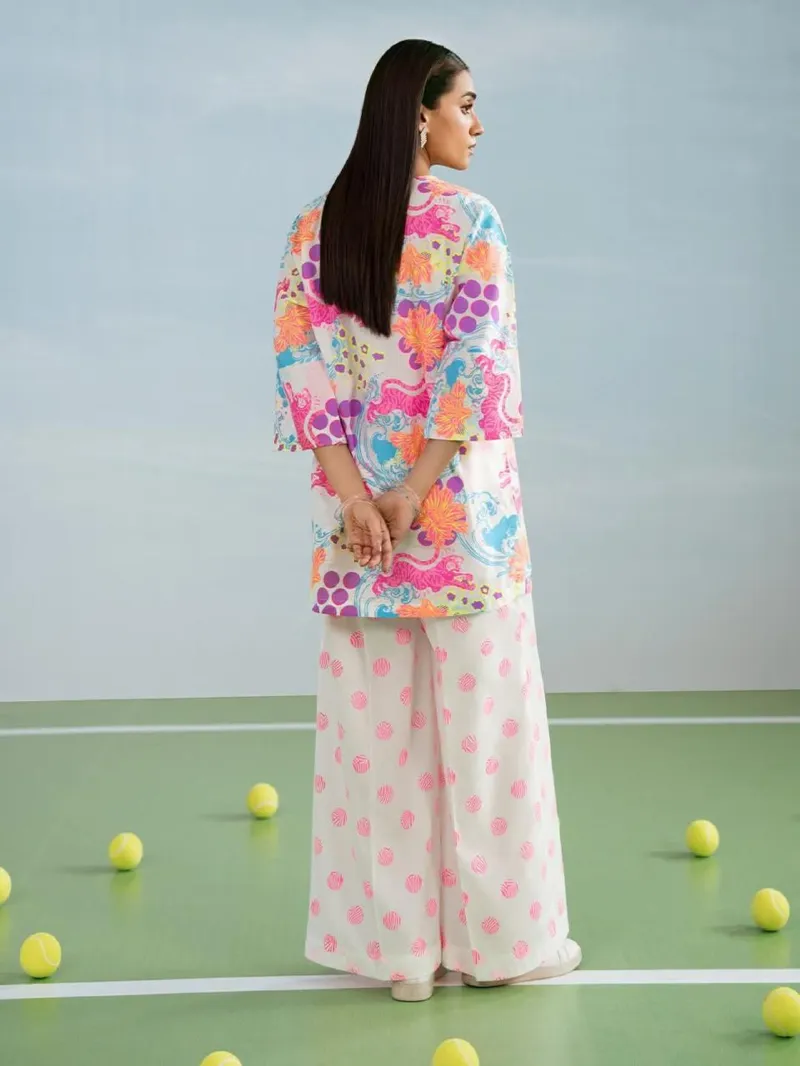 Cotton Digital Print Co-Ord Set with Tassel Work, L to XXL