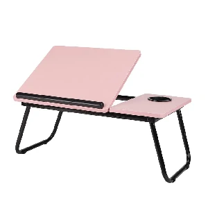 Tiltable And Foldable Double Head Laptop Table