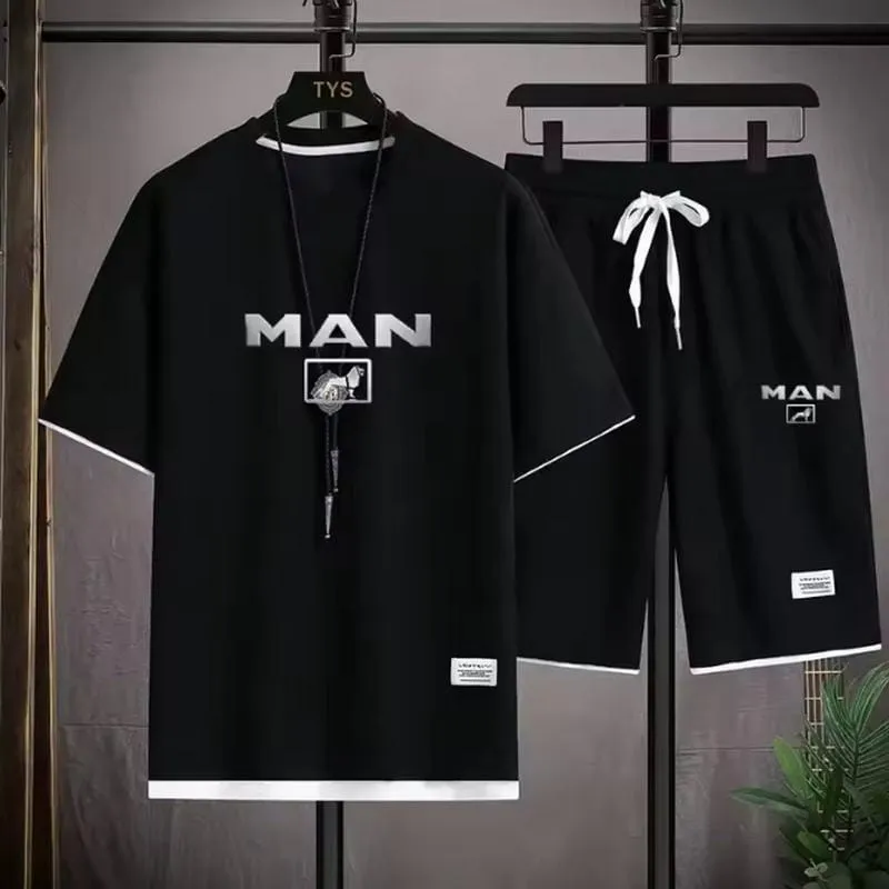 Men's Mesh T-Shirt and Short Pant Set, 160 GSM, 5 Colours