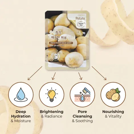3W Clinic Fresh Potato Mask Sheet 23g (Korea)