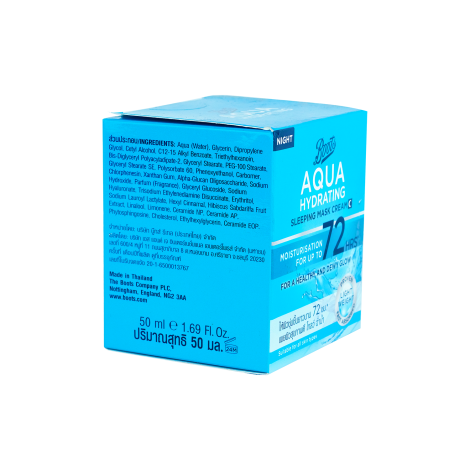Boots Aqua Hydrating 72H Sleeping Mask Cream 50ml (Thailand)