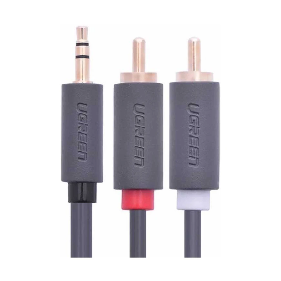 UGREEN AV102 (10510) 3.5mm Male to 2RCA Male 2 Meter Gray Audio Cable