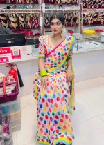 Women's Chanderi Silk Saree with Modern Digital Print, 4 Colours