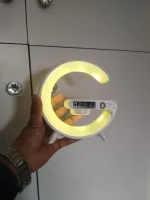 Smart G-Shape Table Lamp G63 with Wireless Charger, Bluetooth Speaker & Alarm Clock