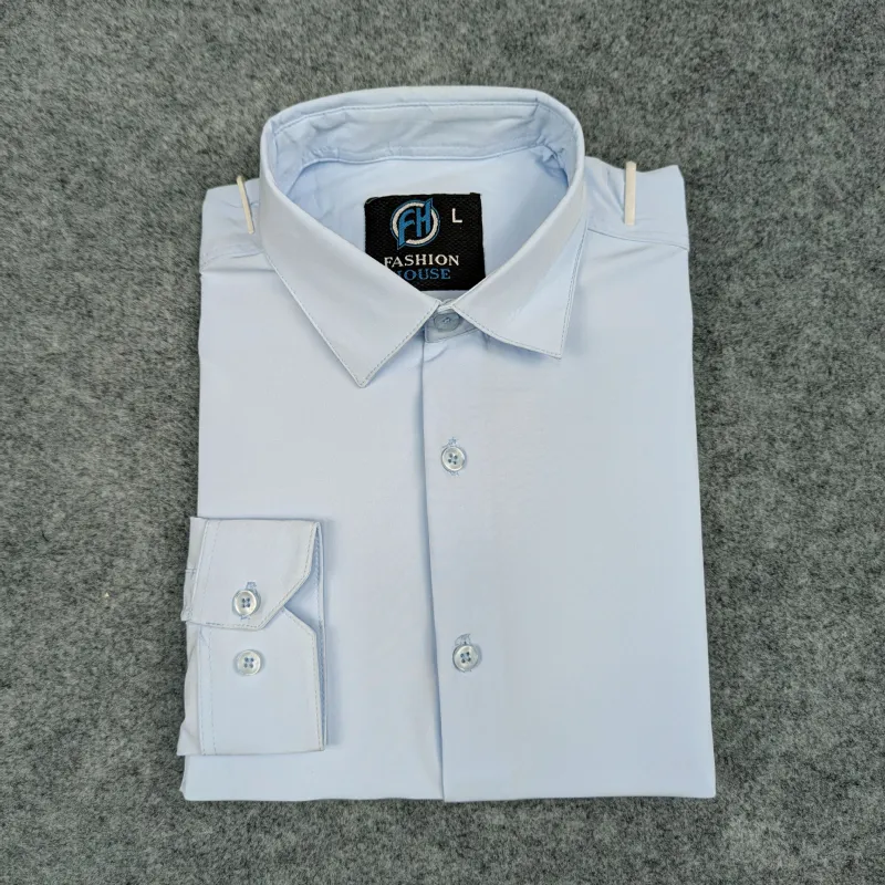 Premium China Micro Stig Shirt (Formal / Casual) (Light Sky)