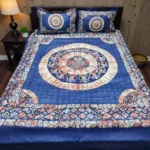 Pure Panel Cotton Bed Sheet with 2 Pillow Covers, 6 Colours