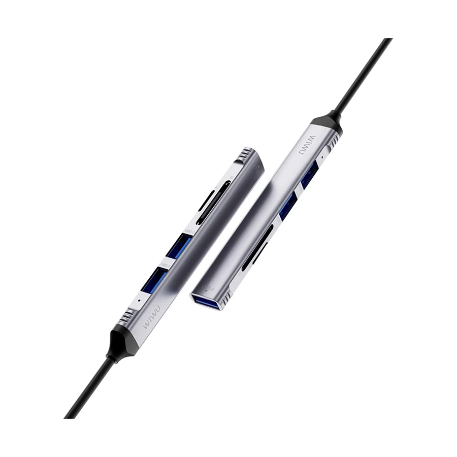 WiWU Zolo 5 in 1 Wi-HB003 USB/Type-C to Tri USB, SD & TF Converter